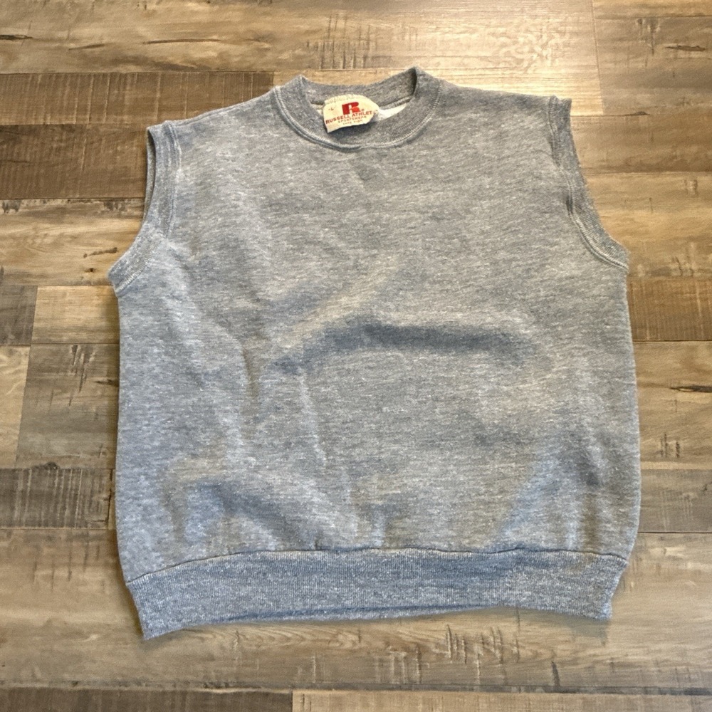 Russell Athletic Sleeveless Crewneck Sweatshirt Womens Vintage Sz L